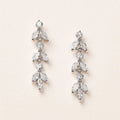 Zircon Leaf Tassel Stud Earrings Fashion Personality Temperament Versatile Ear Jewelry view 1