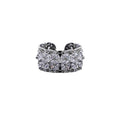 Fashion OL Style Metal Zircon Flower Open Ring Elegant Floral Index Finger Accessory view 5