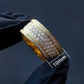 Unisex Multi Row Full Pave Zircon Ring, European American Hip Hop Fashion Jewelry view 2