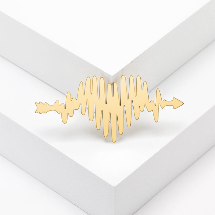 Alloy Heart Arrow Brooch Pin For Shirt Decoration And Closure