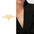 Alloy Heart Arrow Brooch Pin For Shirt Decoration And Closure view 3