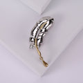 Alloy Feather Brooch Pin For Unisex Suit Decoration view 4