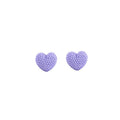 Silver Pin Concave Convex Heart Stud Earrings Fresh Minimal Geometric Round Cute Drop Earrings view 5