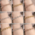 European Geometric Rhinestone Bracelet, Roman Style Full Crystal Bangle Fashion Hand Jewelry view 2