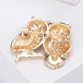 Alloy Enamel Rhinestone Owl Brooch Pin For Animal Clothing Decoration view 4