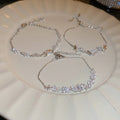 Light Luxury Copper Zircon Flower Butterfly Bangle Minimalist Cool Style Jewelry for Women view 3