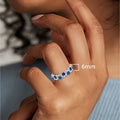 Textured Lava Style Klein Blue Geometric Ring, Fashion Couple Finger Ring For Men And Women view 5