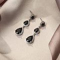 Baroque Palace Vintage Drop Earrings, Sparkling Crystal Zircon Fashion Earrings For Women view 3