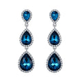 Baroque Palace Vintage Drop Earrings, Sparkling Crystal Zircon Fashion Earrings For Women view 2
