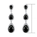 Baroque Palace Vintage Drop Earrings, Sparkling Crystal Zircon Fashion Earrings For Women view 5