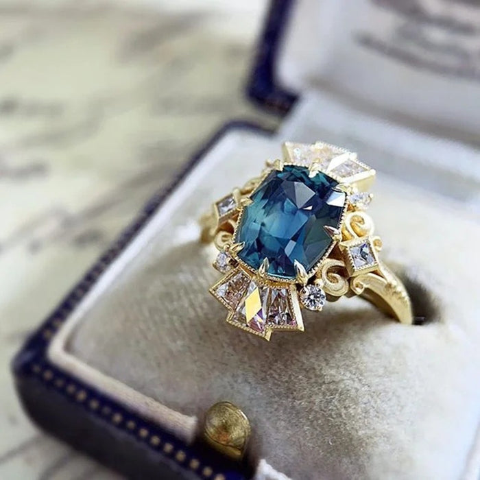 European Light Luxury Crown Ring Creative Fashion Pattern King Princess Temperament Finger Jewelry