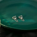 Elegant Silver Alloy Chain Tassel Stud Set With Black Star And Clear Zircon Water Drop Earrings view 4