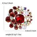 Alloy Rhinestone Flower Brooch Pin For Cardigans And Formal Dresses view 4