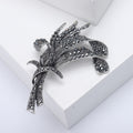 Alloy Rhinestone Bouquet Brooch Vintage Floral Lapel Pin For Apparel view 2