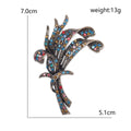 Alloy Rhinestone Bouquet Brooch Vintage Floral Lapel Pin For Apparel view 5