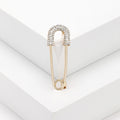 Alloy Rhinestone Cardigan Safety Brooch Pin For Sweaters And Clothing view 3