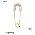 Alloy Rhinestone Cardigan Safety Brooch Pin For Sweaters And Clothing view 5