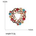 Alloy Rhinestone Wreath Brooch For Women Shawls And Coats view 5