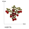 Alloy Cranberry Brooch For Women's Simple Fruit Fashion Decoration view 5