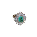 Fashion OL Style Metal Zircon Heart Double Layer Open Ring Elegant Luxury Accessory view 5