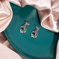 Fresh Elegant Alloy Enamel Strawberry Cherry Bowknot Hollow Rose Fruit Stud Dangle Drop Earrings view 4