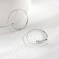 Elegant Alloy Oval Spiral Hoop Earrings For Women Minimalist Geometric Metal Wire Loop Earrings view 3
