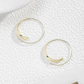 Elegant Alloy Oval Spiral Hoop Earrings For Women Minimalist Geometric Metal Wire Loop Earrings view 2