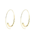 Elegant Alloy Oval Spiral Hoop Earrings For Women Minimalist Geometric Metal Wire Loop Earrings view 5