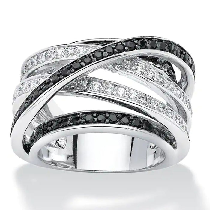 Fashion Multilayer Wrap Ring With Micro Paved AAA Zirconia For Women Index Finger Jewelry