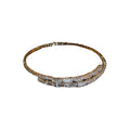 Copper Zircon Open Bangle For Women Full Stone Round Geometric Luxury OL Style Bracelet view 5