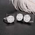 Matte Zircon Jewelry Set For Women, Niche Luxury Micro Pave Stud Earrings And Matching Accessories view 5