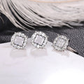 Matte Zircon Jewelry Set For Women, Niche Luxury Micro Pave Stud Earrings And Matching Accessories view 3