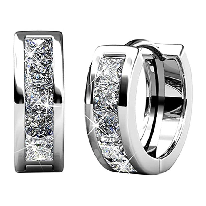 Korean Simple Square Hoop Earrings For Men And Women, Fashion Versatile Minimalist Ear Cuffs