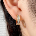 Korean Simple Square Hoop Earrings For Men And Women, Fashion Versatile Minimalist Ear Cuffs view 3