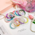 Icy White Jade Gradient Beaded Bracelet Cute Round Morganite Style Fresh Niche Jewelry view 1