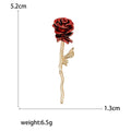 Alloy Enamel Red Rose Brooch Pin For Fashion Apparel view 5