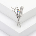 Alloy Scissors And Comb Brooch For Men's Suit Lapel Decoration view 4