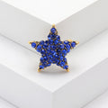 Alloy Rhinestone Red Star Brooch Pin For Clothing Decoration view 2