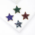 Alloy Rhinestone Red Star Brooch Pin For Clothing Decoration view 1