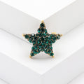 Alloy Rhinestone Red Star Brooch Pin For Clothing Decoration view 4