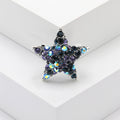 Alloy Rhinestone Red Star Brooch Pin For Clothing Decoration view 3