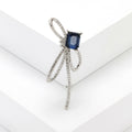 Alloy Rhinestone Bow Brooch Pin For Fashion Suit Decoration view 4