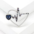 Alloy Rhinestone Heartbeat Brooch Pin For Fashion Suit Accessories view 3