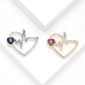 Alloy Rhinestone Heartbeat Brooch Pin For Fashion Suit Accessories view 1