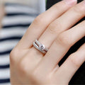 Classic Women's Copper Wedding Ring Set, Proposal Engagement Jewelry, Popular Bridal Couple Rings view 4