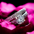 Classic Women's Copper Wedding Ring Set, Proposal Engagement Jewelry, Popular Bridal Couple Rings view 5