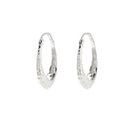Light Luxury Silver Tone Alloy Wrinkled Textured Hoop Earrings For Women Elegant Minimalist Niche Earrings view 5