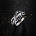 Women's Geometric Interwoven Line Index Finger Ring, Niche Hip Hop Style Fashion Jewelry view 3