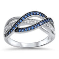 Women's Geometric Interwoven Line Index Finger Ring, Niche Hip Hop Style Fashion Jewelry view 1