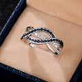 Women's Geometric Interwoven Line Index Finger Ring, Niche Hip Hop Style Fashion Jewelry view 4